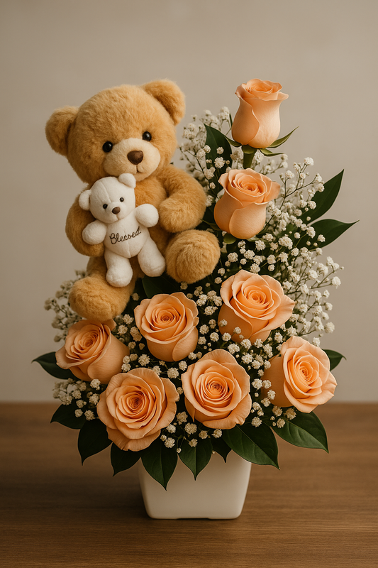 ARREGLO DE AMOR CON PELUCHE CURUBA