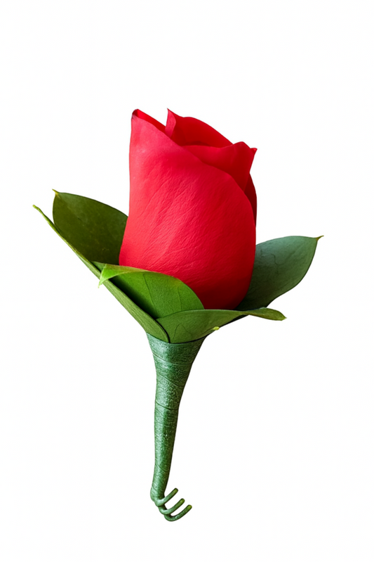 🌹 Boutonniere de Rosa Roja - padrino o novio